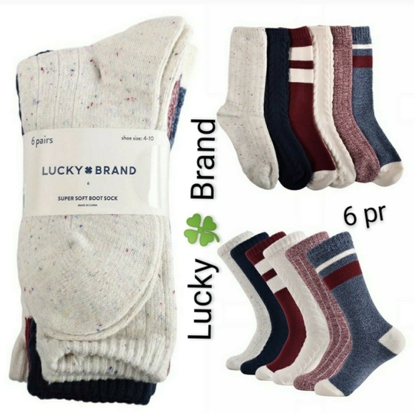 Lucky Brand Accessories - Lucky Brand women's Boot socks 6 pair Super Soft